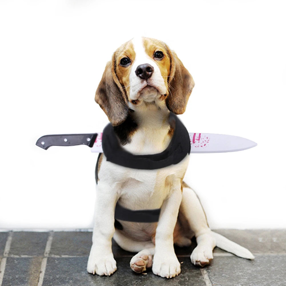 Halloween Knife Illusion Pet Costume